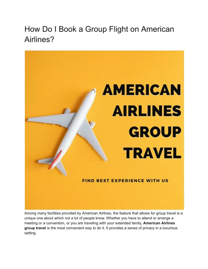how do i book a group flight on american airlines