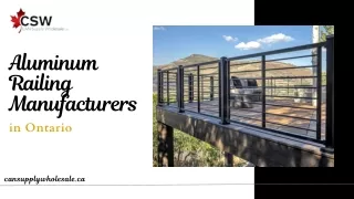 Aluminum Railing Manufacturers in Ontario