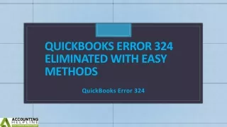 How to overcome from QuickBooks Desktop Error 324