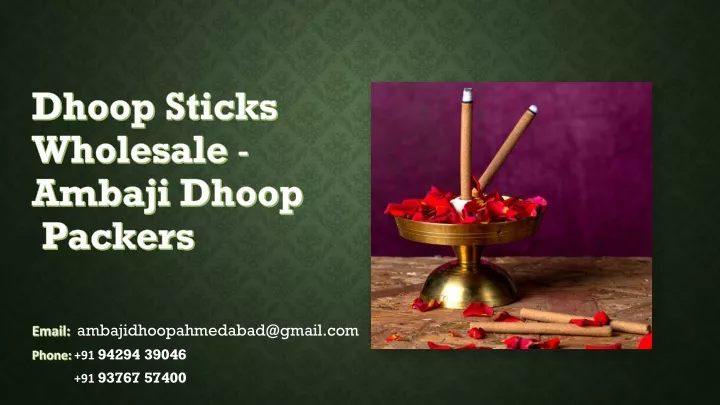 dhoop sticks wholesale ambaji dhoop packers