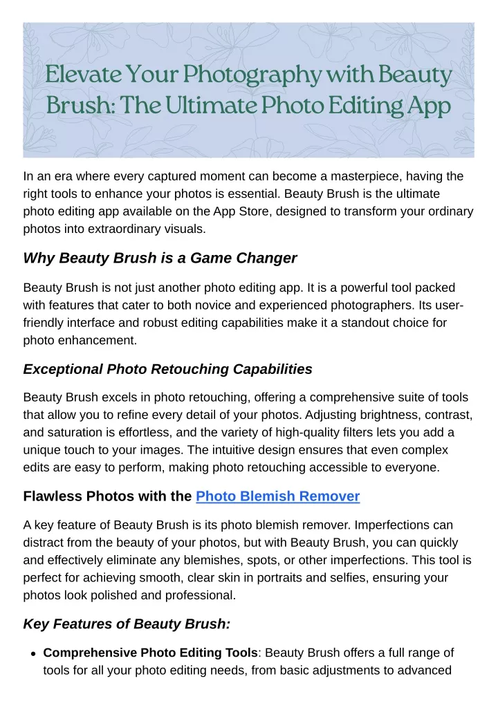 PPT   Elevate Your Photography With Beauty Brush: The Ultimate Photo