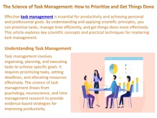 The Science of Task Management : How to Prioritize and Get Things Done