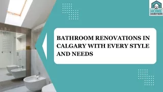 Bathroom Renovations in Calgary with Every Style and Needs