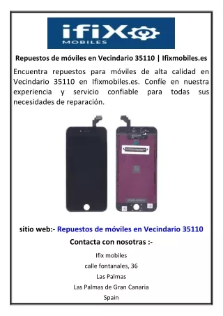 Repuestos de móviles en Vecindario 35110 | Ifixmobiles.es