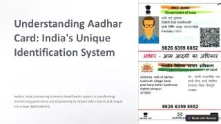 understanding aadhar card india s unique