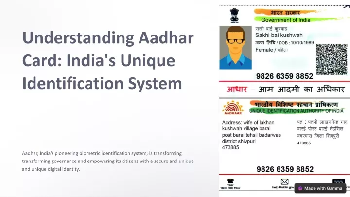 understanding aadhar card india s unique