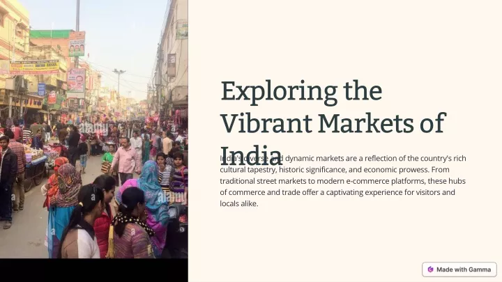 exploring the vibrant markets of india