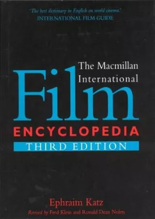 read pdf The Macmillan International Film Encyclopedia