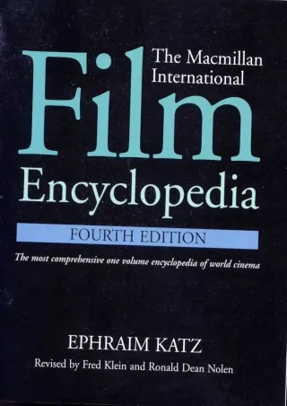 ⚡pdf✔ Film Encyclopedia, 4e, The Macmillan International