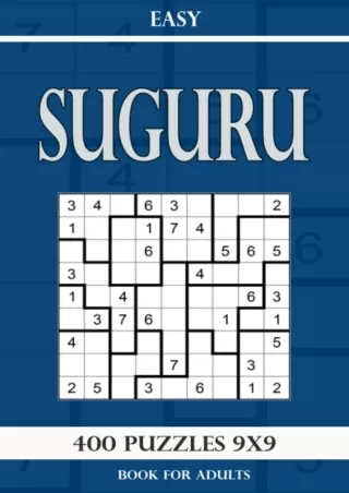 read pdf Suguru puzzle book for adults: 400 Puzzles 9x9 Easy