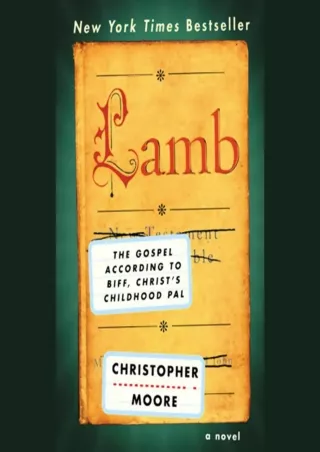 read pdf Lamb: The Gospel According to Biff, Christ's Childhood Pal