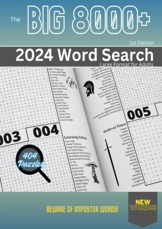 read pdf The Big 8000+: 2024 Word Search Large Format Book for Adults