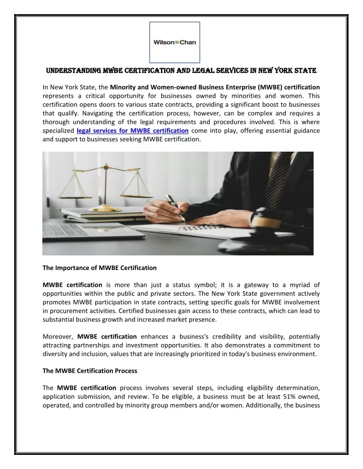 understanding mwbe certification and legal