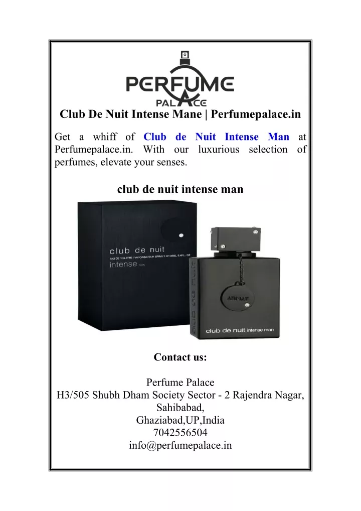 club de nuit intense mane perfumepalace in