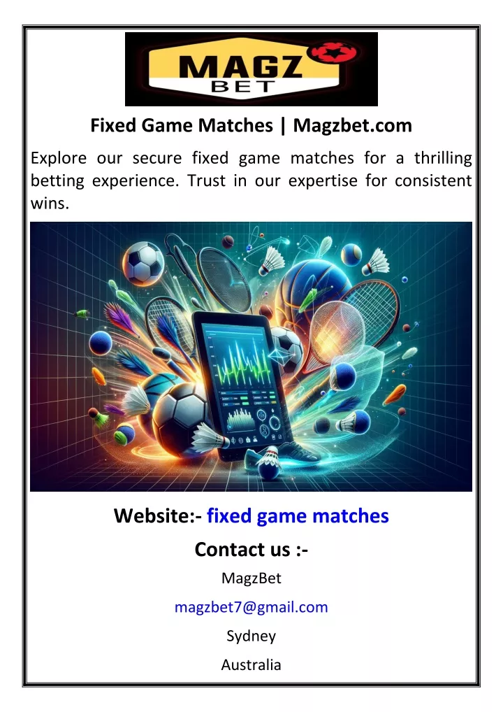 fixed game matches magzbet com