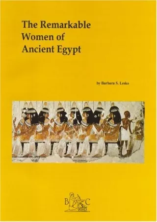 pdf✔download The Remarkable Women of Ancient Egypt