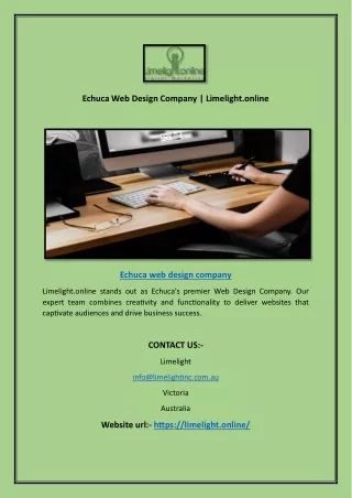 echuca web design company limelight online