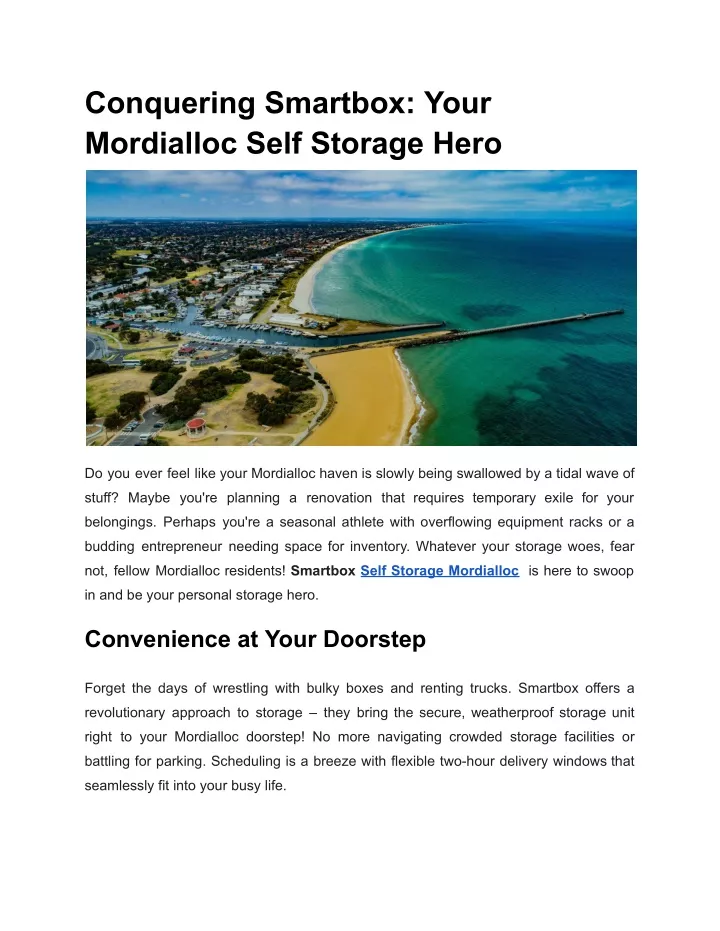 conquering smartbox your mordialloc self storage