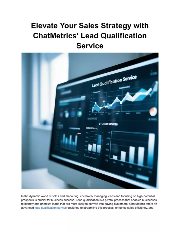 elevate your sales strategy with chatmetrics lead