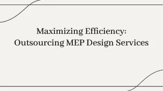 Outsourcing MEP Design Services