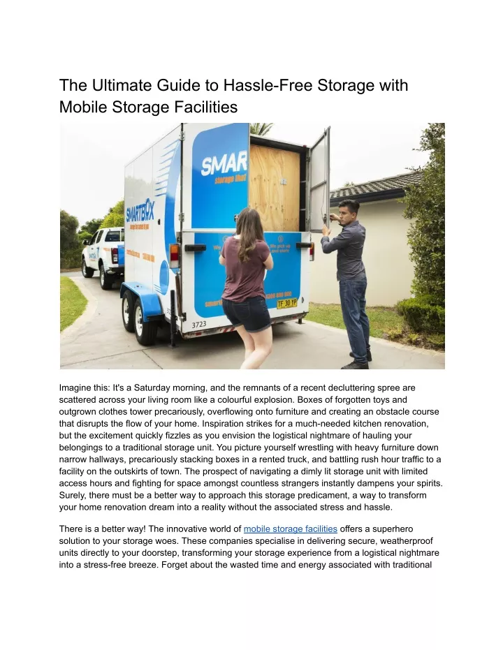 the ultimate guide to hassle free storage with