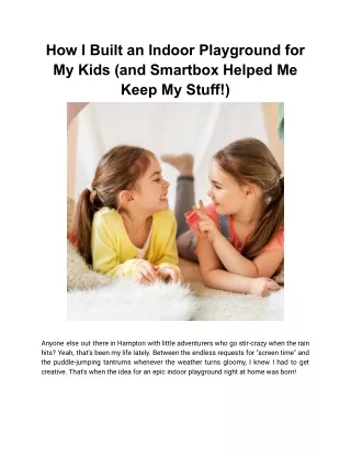 how i built an indoor playground for my kids