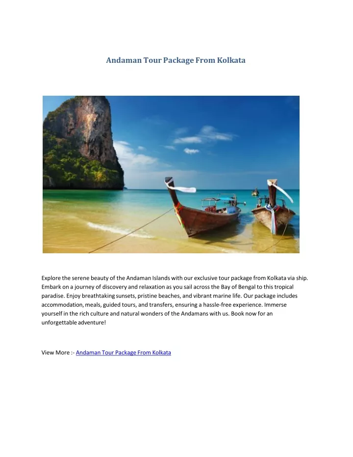 3 day andaman tour package