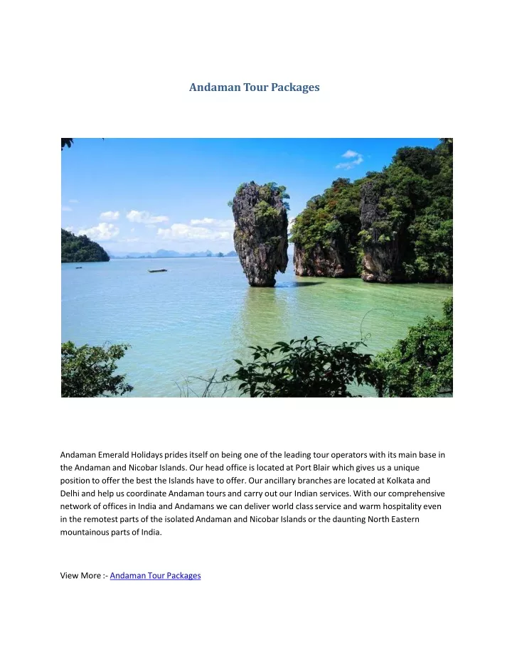 andaman tour packages