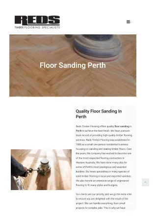 Floor Sanding Perth