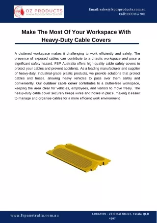 Make The Most Of Your Workspace With Heavy-Duty Cable Covers