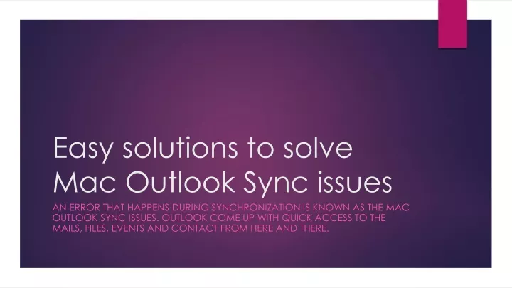 easy solutions to solve mac outlook sync issues