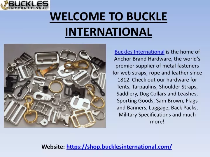 welcome to buckle international