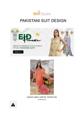 pakistani suit design