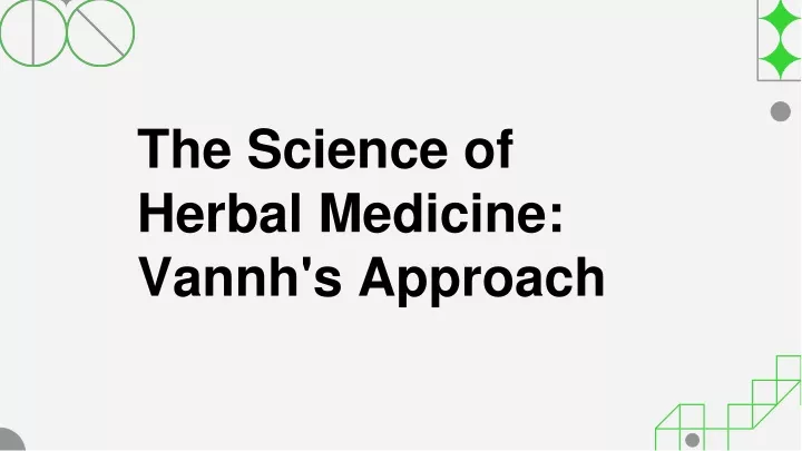 the science of herbal medicine vannh s approach