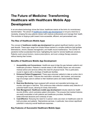 the future of medicine transforming healthcare