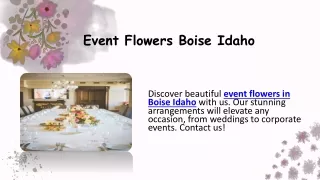 Event Flowers Boise Idaho