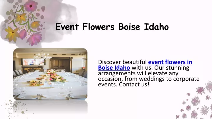 event flowers boise idaho