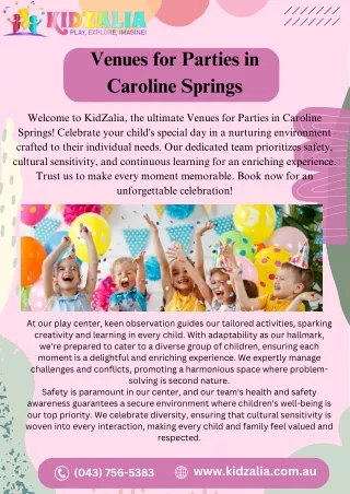 Venues for Parties in Caroline Springs