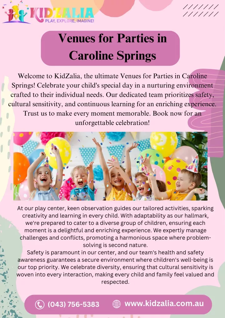 venues for parties in caroline springs