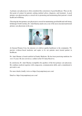 A primary care physician