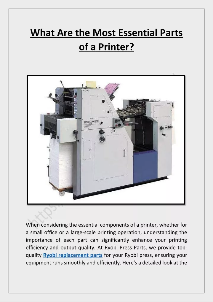 what are the most essential parts of a printer