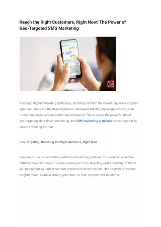 Reach the Right Customers, Right Now_ The Power of Geo-Targeted SMS Marketing