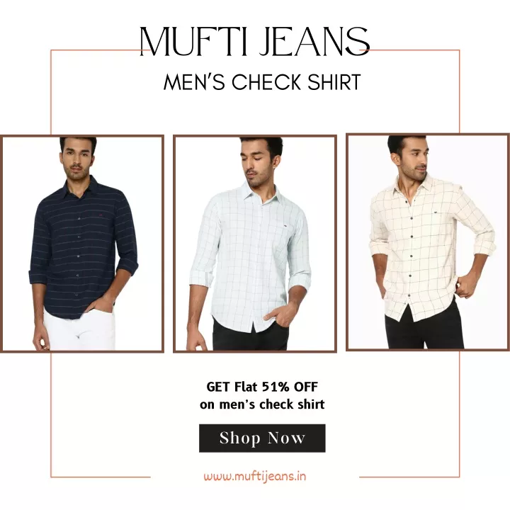 mufti jeans men s check shirt