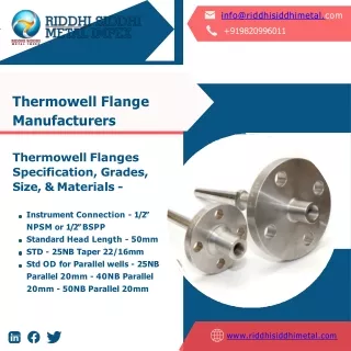 Thermowell Flange | IBR Approved Flanges | EIL Approved Flanges | Stainless Stee