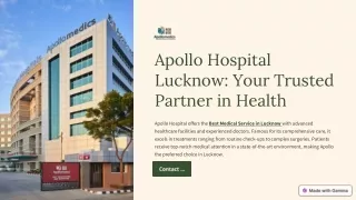 apollo hospital lucknow your trusted partner