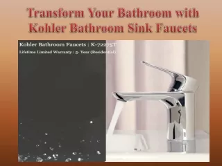 Transform Your Bathroom with Kohler Bathroom Sink Faucets