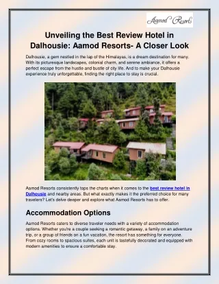 Best review hotel in Dalhousie