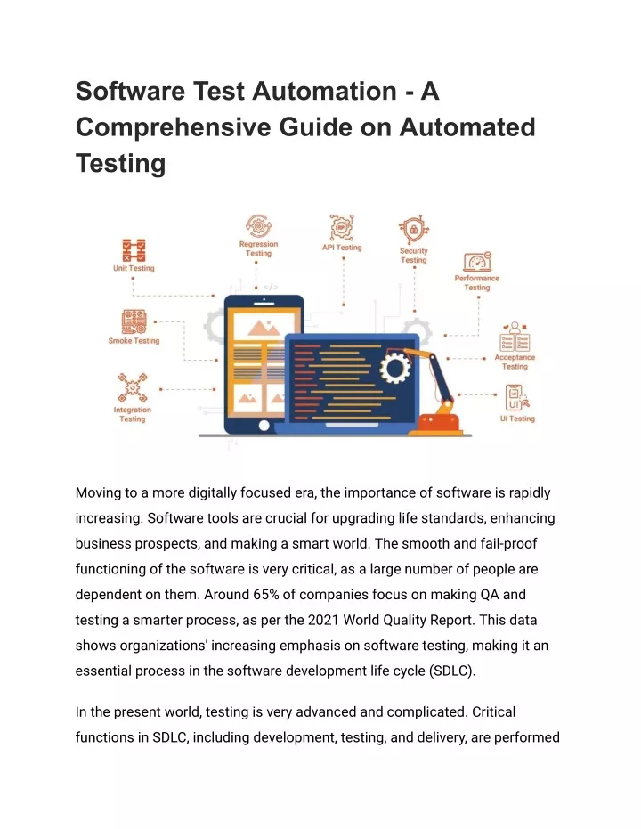 software test automation a comprehensive guide