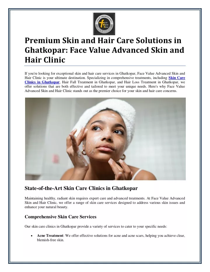 premium skin and hair care solutions in ghatkopar