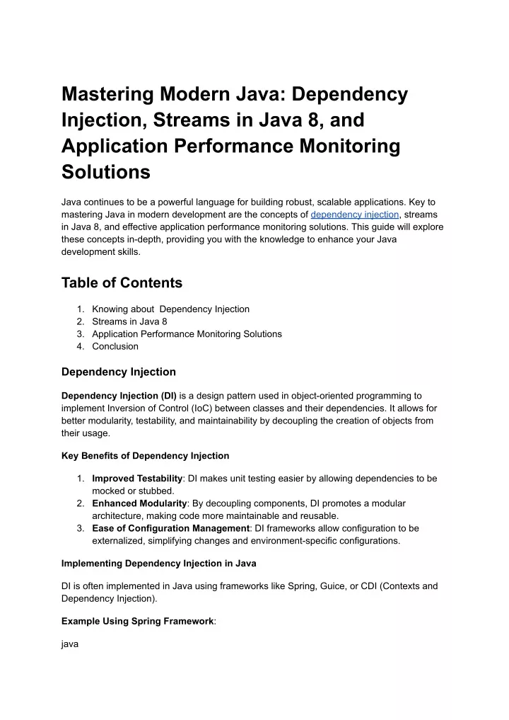 mastering modern java dependency injection